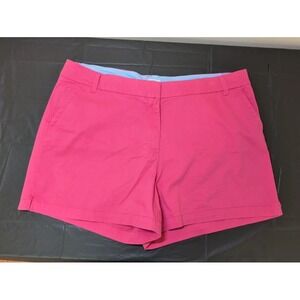 Crown & Ivy Size 16 Caroline Pink Chino Shorts Hot Pink Preppy Barbiecore Women